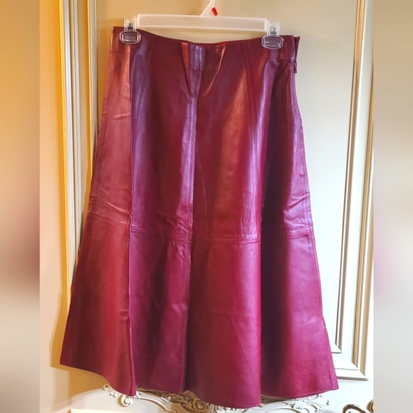 Kate Spade genuine lambskin leather skirt - Picture 5 of 8